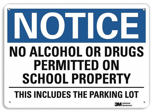 Notice Sign 10 in x 14 in Aluminum