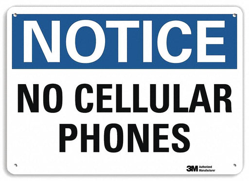Notice Sign 7 in x 10 in Plastic