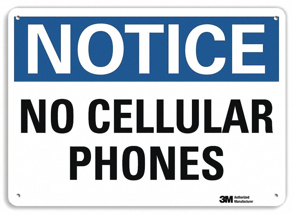 Notice Sign 10 in x 14 in Aluminum
