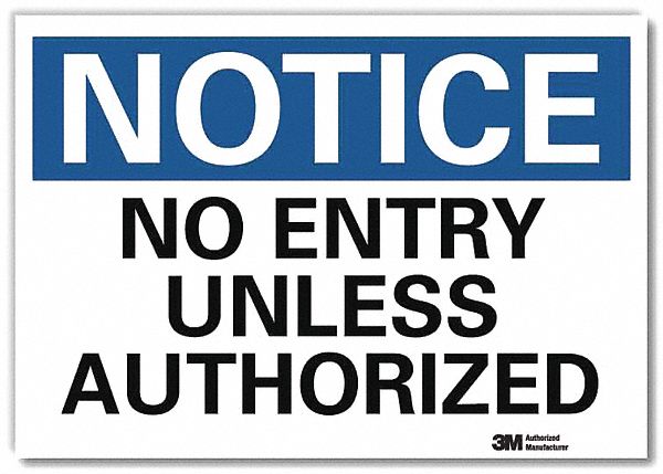 Notice Sign 5inx7in Reflective Sheeting