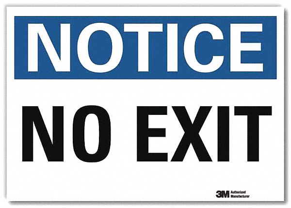 Notice Sign 5inx7in Reflective Sheeting