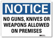 Notice Sign 7inx10in Reflective Sheeting