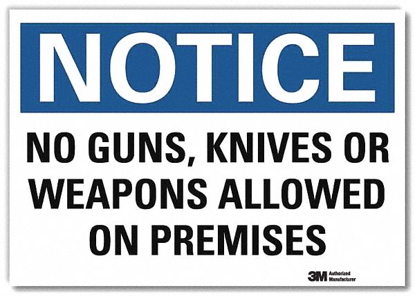 Notice Sign 5inx7in Reflective Sheeting