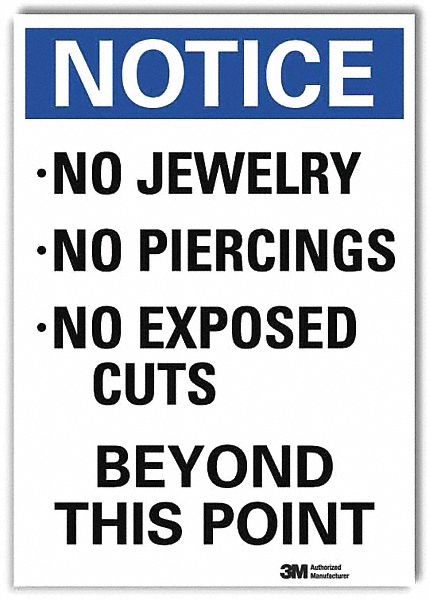 Notice Sign 7inx5in Reflective Sheeting