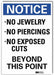 Notice Sign 7inx5in Reflective Sheeting