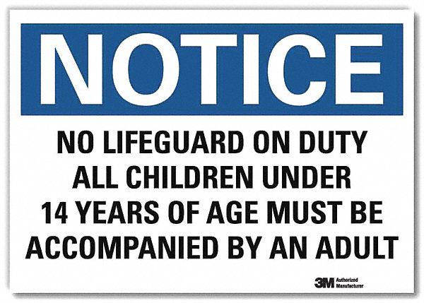Notice Sign 7 in x 10 in Rflct Sheeting