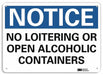 Notice Sign 10 in x 14 in Plastic