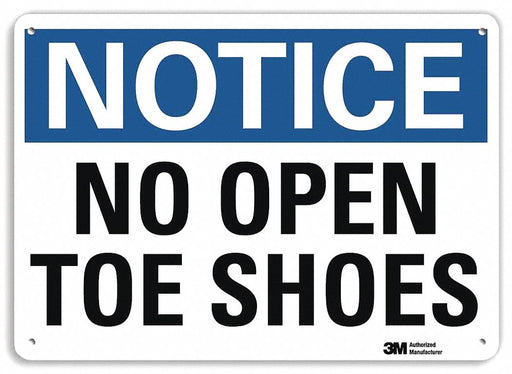 Notice Sign 7 in x 10 in Plastic