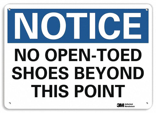 Notice Sign 7 in x 10 in Plastic