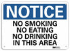 Notice Sign 7 in x 10 in Plastic