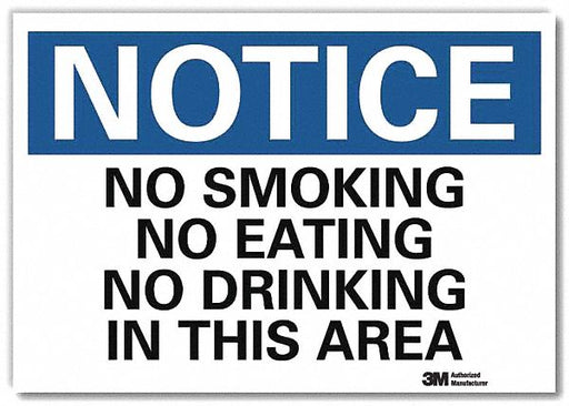 Notice Sign 5 in x 7 in Rflct Sheeting