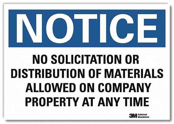 Notice Sign 5inx7in Reflective Sheeting