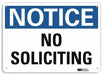 Notice Sign 7 in x 10 in Plastic