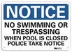 Notice Sign 7 in x 10 in Plastic
