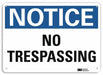 Notice Sign 10 inx14 in Plastic