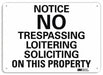 Notice Sign 7 in x 10 in Plastic