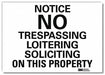 Notice Sign 5 in x 7 in Rflct Sheeting