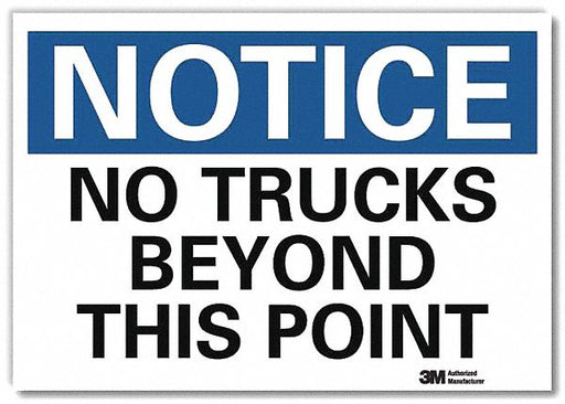 Notice Sign 7 in x 10 in Rflct Sheeting