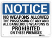 Notice Sign 7 in x 10 in Aluminum