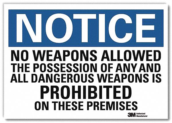 Notice Sign 7inx10in Reflective Sheeting