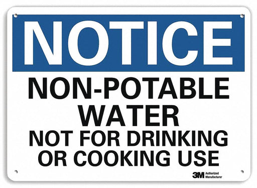 Notice Sign 7 in x 10 in Plastic