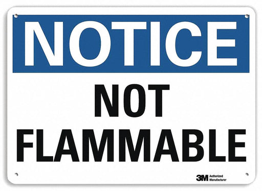 Notice Sign 10 in x 14 in Plastic