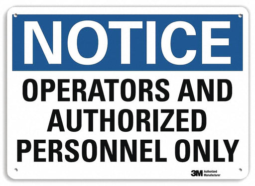 Notice Sign 7 inx10 in Plastic