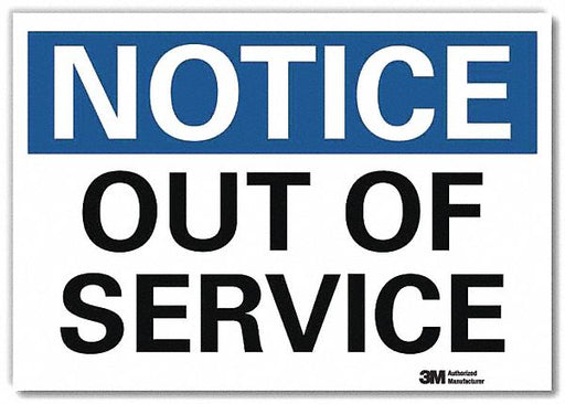 Notice Sign 5inx7in Reflective Sheeting