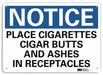 Notice Sign 10 inx14 in Plastic
