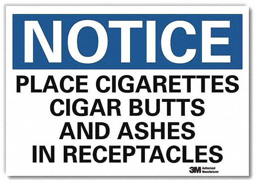 Notice Sign 7inx10in Reflective Sheeting