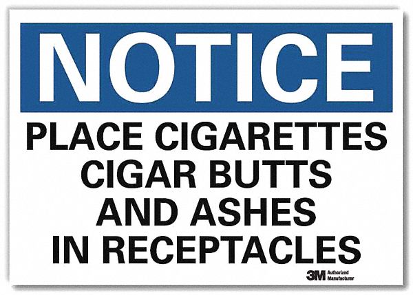 Notice Sign 5inx7in Reflective Sheeting