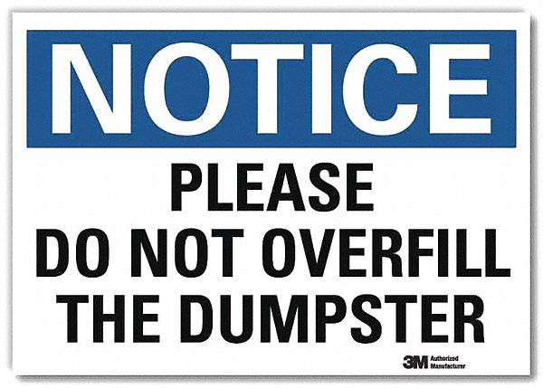 Notice Sign 5inx7in Reflective Sheeting