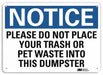 Notice Sign 10 in x 14 in Aluminum