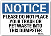 Notice Sign 7inx10in Reflective Sheeting