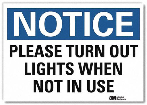 Notice Sign 7inx10in Reflective Sheeting