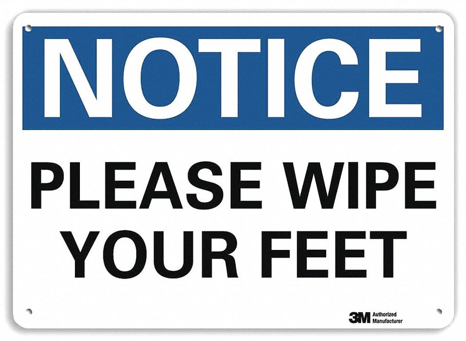 Notice Sign 10 in x 14 in Aluminum