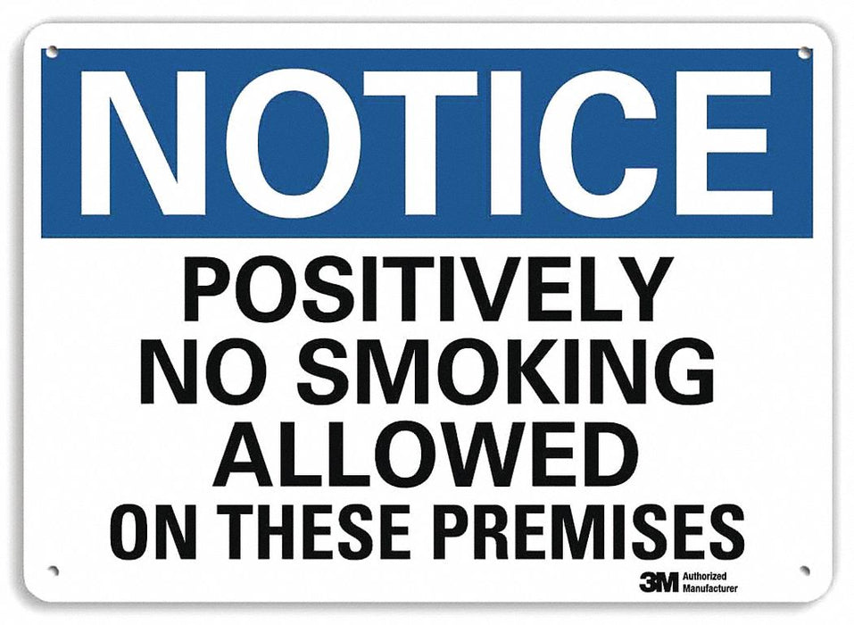 Notice Sign 7 inx10 in Plastic