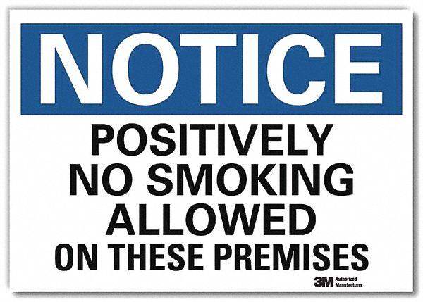Notice Sign 10 in x 14 in Rflct Sheeting