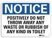 Notice Sign 10 in x 14 in Plastic