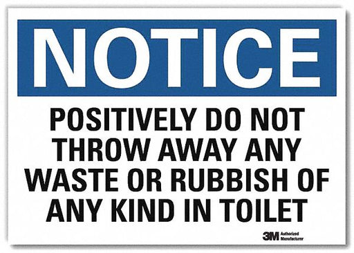 Notice Sign 10x14in Reflective Sheeting