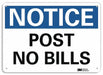 Notice Sign 7 in x 10 in Plastic