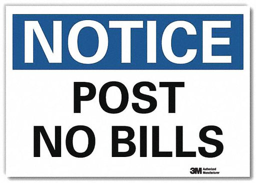 Notice Sign 5inx7in Reflective Sheeting