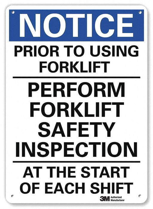 Notice Sign 10 inx7 in Aluminum