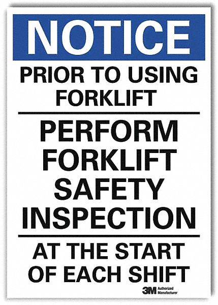 Notice Sign 10inx7in Reflective Sheeting