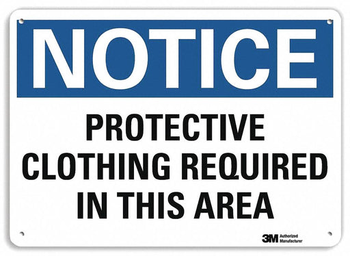 Notice Sign 7 in x 10 in Aluminum