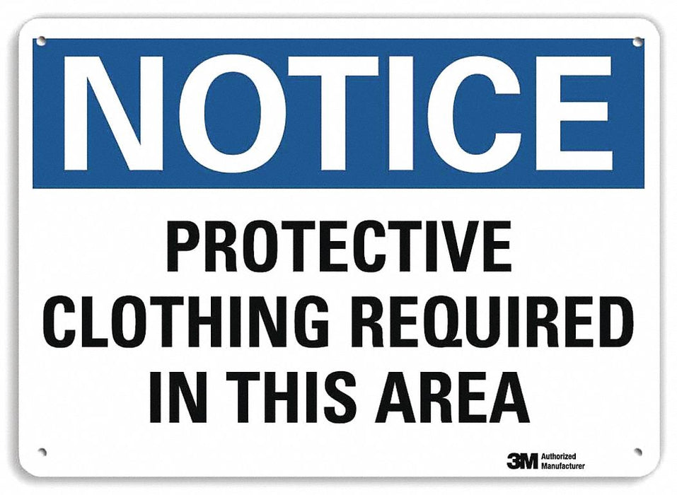 Notice Sign 7 in x 10 in Aluminum