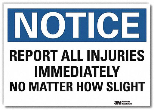 Notice Sign 7 in x 10 in Rflct Sheeting