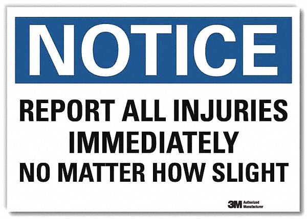 Notice Sign 5inx7in Reflective Sheeting