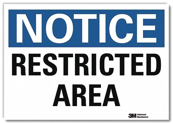 Notice Sign 5inx7in Reflective Sheeting