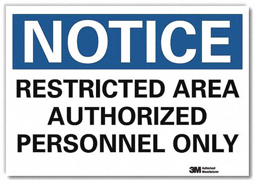 Notice Sign 7inx10in Reflective Sheeting